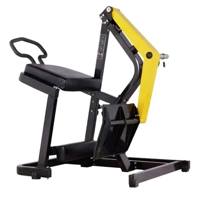 Machine à ramer chargée de plaques d'acier pour l'entraînement de la force et l'entraînement des muscles du dos au gymnase