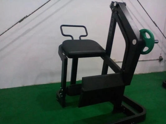 Machine à ramer chargée de plaques d'acier pour l'entraînement de la force et l'entraînement des muscles du dos au gymnase