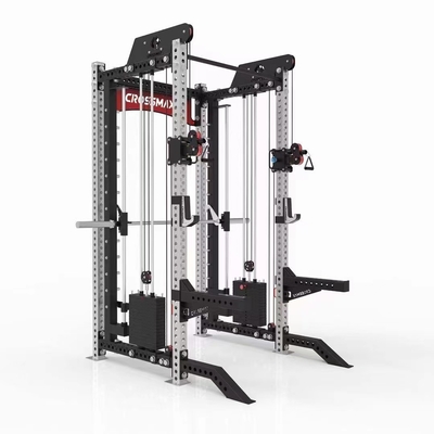 Équipement de gymnastique en acier personnalisé multi-fonctionnel à l' intérieur Smith Machine avec piles de poids