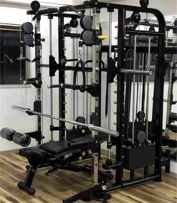 Centre de gymnastique tout en un intérieur multi-fonctionnelle Commercial Steel Smith Machine Piles de poids
