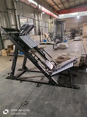 Disque de pressage à jambe à double fonction réglable Chargé Hack Squat Machine pour gymnase commercial