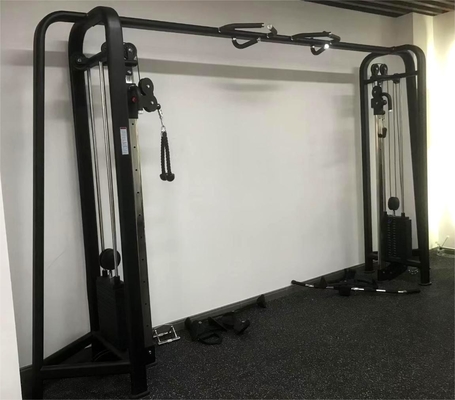 Équipement de gymnastique commercial Multi Station réglable à câble croisé avec chargeur moyen