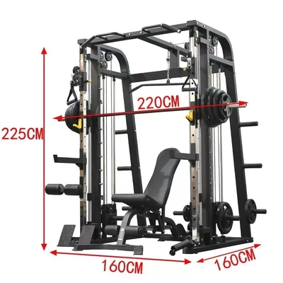 Équipement de gymnastique Formation de la force de la jambe Presse de tirage vers le haut Bar multifonctionnelle machine Smith commerciale
