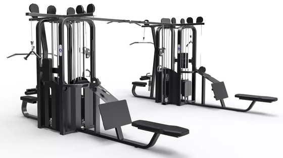 8 station équipement de gymnastique multi câble support d'alimentation pour tube en acier Q235 Formation en résistance