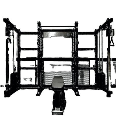 Multifonction Smith et squat rack pour exercice de gym avec sélection de poids réglable