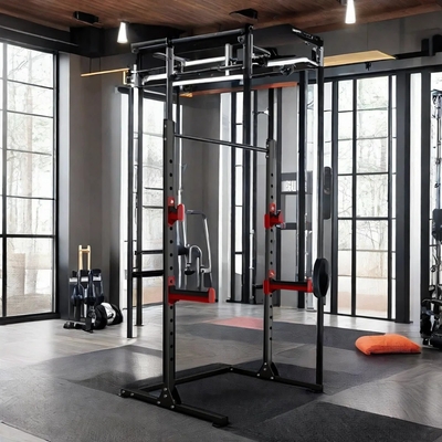 Style Cage Squat Rack Home Gym Trainer avec Barbell Bar et 1100*1300*2100