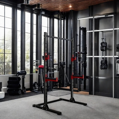 Style Cage Squat Rack Home Gym Trainer avec Barbell Bar et 1100*1300*2100