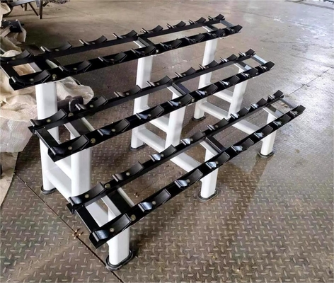 3e rangée Commercial Dumbbell Rack Steel Body Building Stockage pour le matériel de remise en forme de gym