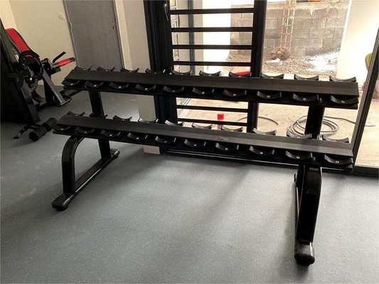 3e rangée Commercial Dumbbell Rack Steel Body Building Stockage pour le matériel de remise en forme de gym