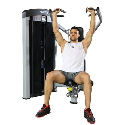 Machine de pressage à épaule en acier à charge moyenne pour gymnastique commerciale avec sélection de la charge des broches