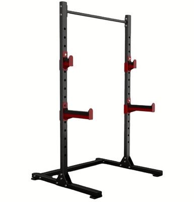 Unisexe Bodybuilding Fitness Power Plate avec banc de poids Barbell Bar à demi squat rack
