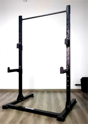 Unisexe Bodybuilding Fitness Power Plate avec banc de poids Barbell Bar à demi squat rack