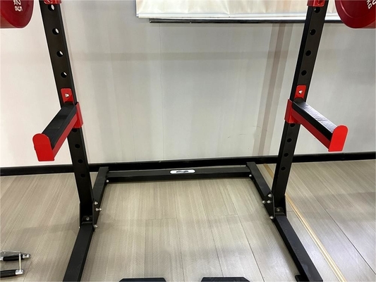 Unisexe Bodybuilding Fitness Power Plate avec banc de poids Barbell Bar à demi squat rack