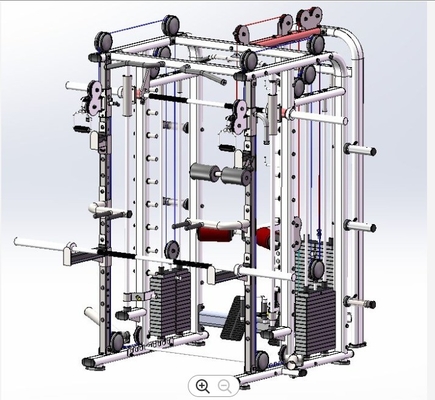 Station d'entraînement complète multifonctionnelle avec Smith Machine et Squat Rack