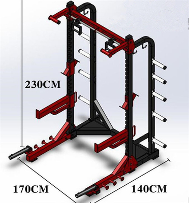 Q235 Équipement de gymnastique en acier tube rectangulaire avec 1320*1680*2320 dimensions