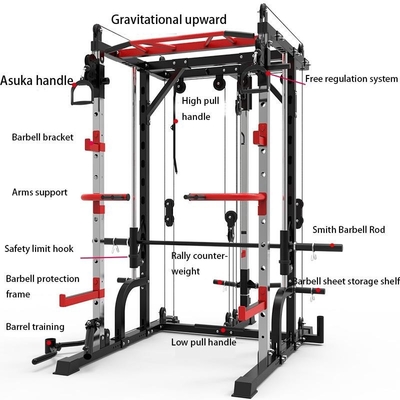 Couleur de cadre unisexe facultative sélectionnable formation complète Machine multi Smith pour 2023