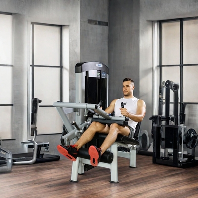 Machine commerciale d'extension et de boucle des jambes avec sélection de la charge des broches 80 kg