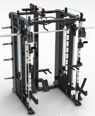 Machine multi Smith pour l'entraînement en force Équipement de gymnastique commercial Rack de puissance 3D