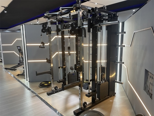 Machine multi Smith pour l'entraînement en force Équipement de gymnastique commercial Rack de puissance 3D