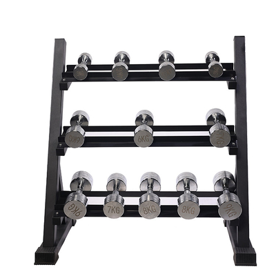 Taille de carton 1230*460*120mm support de poids libre pour le fitness commercial 3 niveaux support de haltères