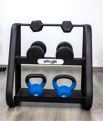 Corps de musculation Fitness pliable 2 rangées haltères rack rack kettlebell pour le matériel de gym