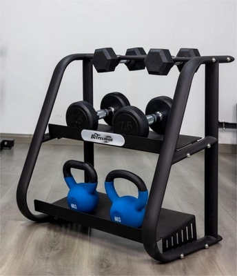 Corps de musculation Fitness pliable 2 rangées haltères rack rack kettlebell pour le matériel de gym