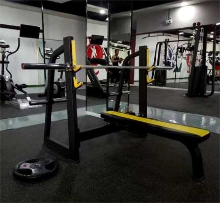 Appareils de remise en forme de chargeurs de taille moyenne en acier Presses de poitrine à épaule avec banc à poids plat
