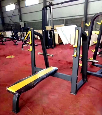 Appareils de remise en forme de chargeurs de taille moyenne en acier Presses de poitrine à épaule avec banc à poids plat