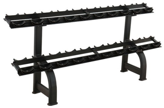 Pièces de poids 20,6 kg ensemble de haltères rack pour le centre de gym gratuit 2 couches ensemble de haltères rack