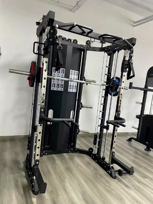 Équipement de gymnastique commercial Multifonctionnel Smith Machine Rack avec logo personnalisé