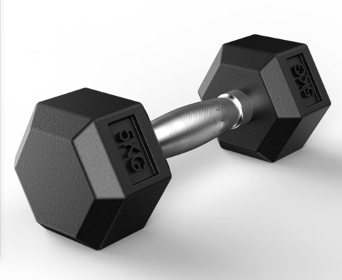 Couvercle en caoutchouc hexagonal Dumbbell pour les bras Poids varié de 2,5 kg à 40 kg Département masculin