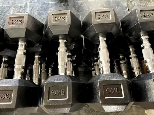 Couvercle en caoutchouc hexagonal Dumbbell pour les bras Poids varié de 2,5 kg à 40 kg Département masculin