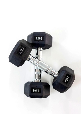 Couvercle en caoutchouc hexagonal Dumbbell pour les bras Poids varié de 2,5 kg à 40 kg Département masculin