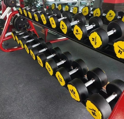 Logo personnalisé Gym Equipement de remise en forme Chauffure en caoutchouc haltères pour la demande du marché