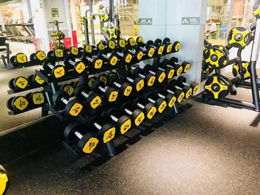 Logo personnalisé Gym Equipement de remise en forme Chauffure en caoutchouc haltères pour la demande du marché