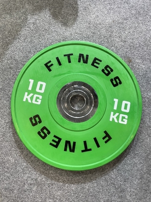 Plaque de poids du pare-chocs en acier enduit de caoutchouc pour équipement de gymnastique professionnel 2.5kg-25kg