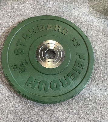 Plaque de poids du pare-chocs en acier enduit de caoutchouc pour équipement de gymnastique professionnel 2.5kg-25kg