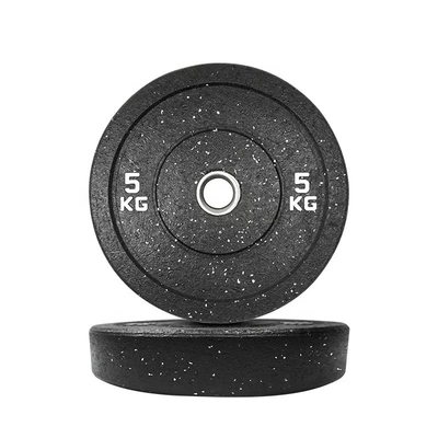 Logo personnalisé DisponibleD Plaque de barbelles en caoutchouc à points de couleur pour l'entraînement au poids de pare-chocs