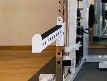 Logo personnalisé disponible bar de sécurité à bras long pour le support de squat d'équipement de gym commercial