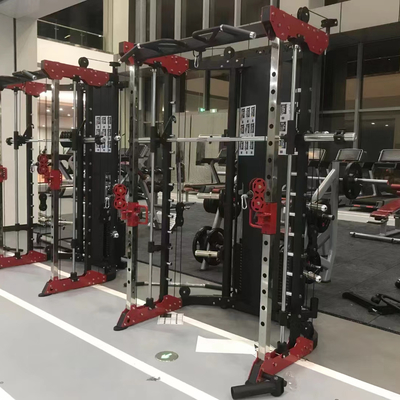 Commercial/Home Smith Trainer Bodybuilding Squat Rack avec deux couches de revêtement en poudre