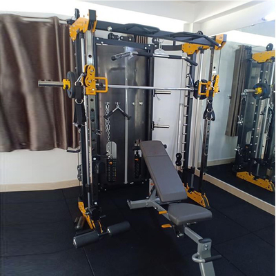 Commercial/Home Smith Trainer Bodybuilding Squat Rack avec deux couches de revêtement en poudre