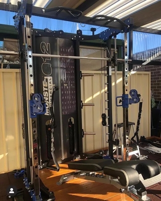 Commercial/Home Smith Trainer Bodybuilding Squat Rack avec deux couches de revêtement en poudre