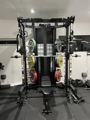 Commercial/Home Smith Trainer Bodybuilding Squat Rack avec deux couches de revêtement en poudre