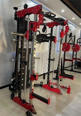 Commercial/Home Smith Trainer Bodybuilding Squat Rack avec deux couches de revêtement en poudre