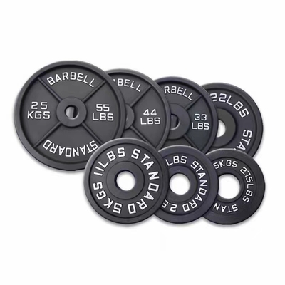Plaques de poids professionnelles en fonte pour l'entraînement en force Équipement de gymnastique à domicile unisexe