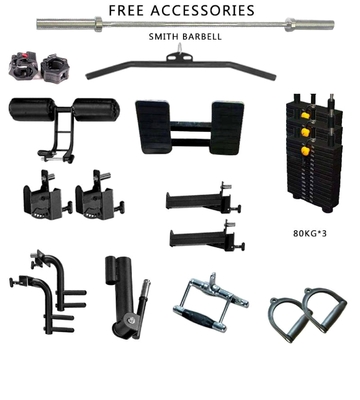 Équipement de gymnastique de 260 kg d'équipement de machine Smith accessoires pour entraînements personnalisés