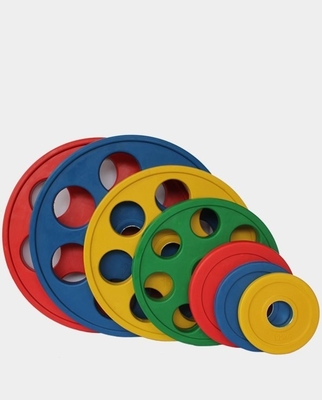Équipement de remise en forme de gymnase Plaques de poids colorées en couleur de cadre sélectionnable en option