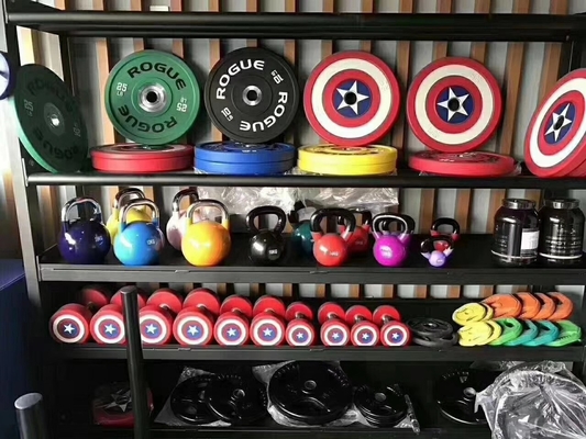 Équipement de remise en forme de gymnase Plaques de poids colorées en couleur de cadre sélectionnable en option