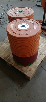 Équipement de remise en forme de gymnase Plaques de poids colorées en couleur de cadre sélectionnable en option