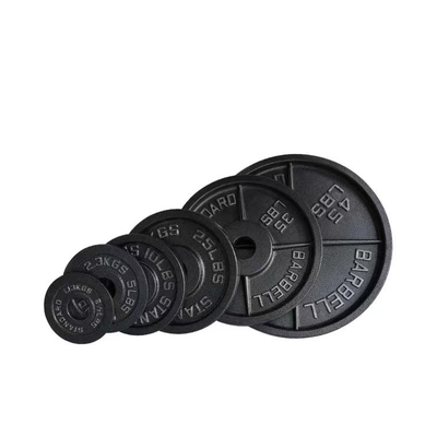 Améliorez votre entraînement avec des plaques de poids standard en acier.
